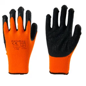 Manusi de iarna latex, portocaliu/negru